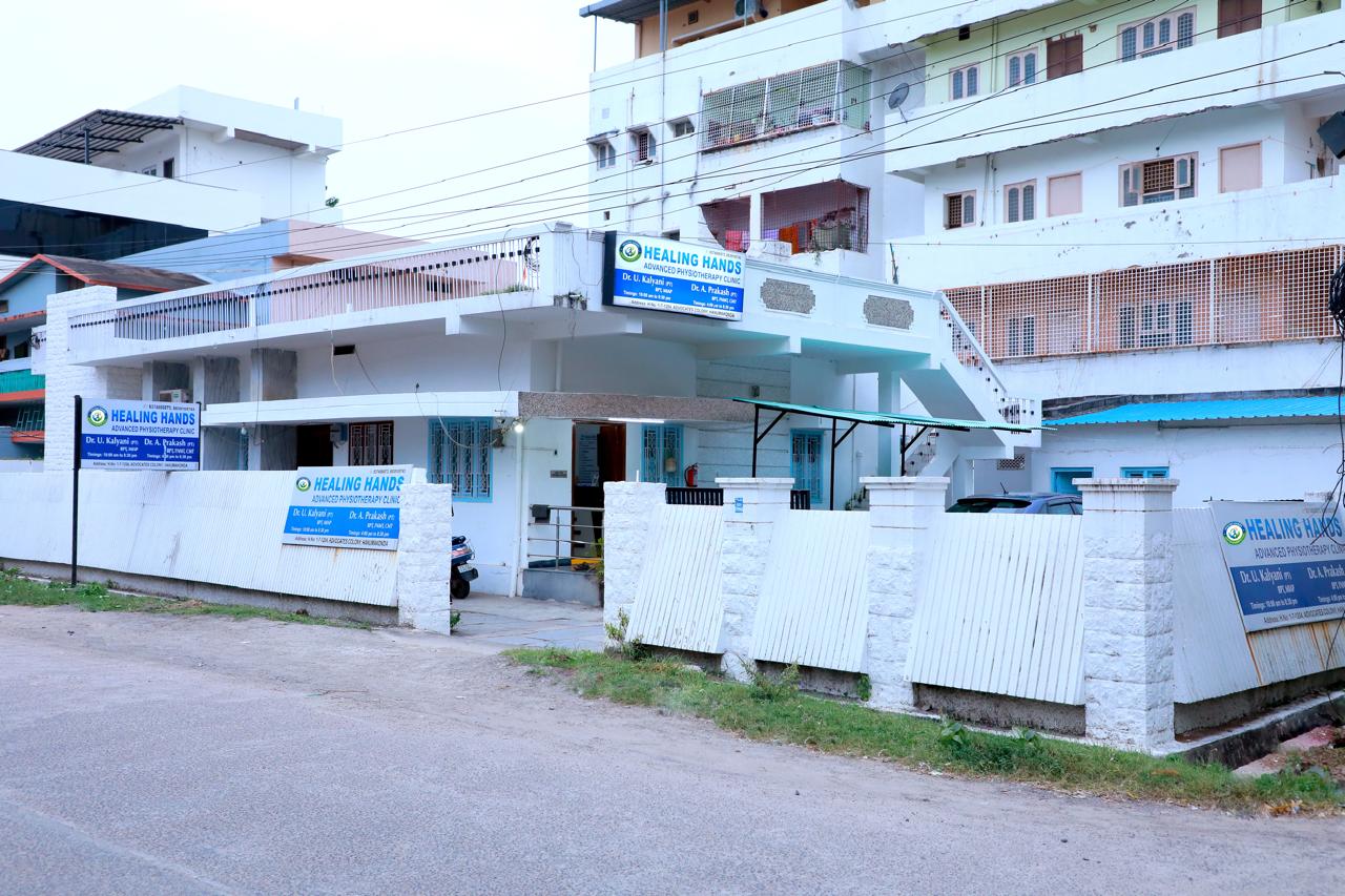 Healing Hands clinic building exterior in Hanamkonda